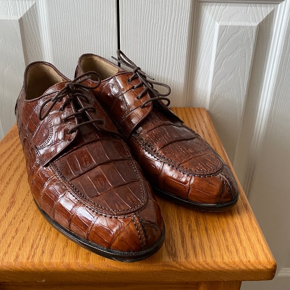 Belvedere Florence Shoes Belvedere Florence Cognac 0 Crocodile Split Toe Derby Sz 10 12m